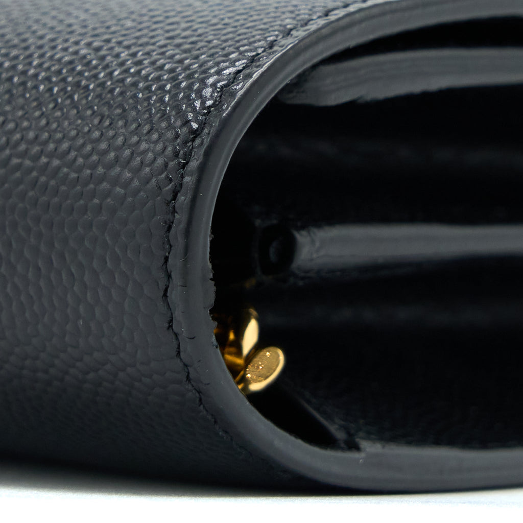SAINT LAURENT / YSL KATE BAG GRAINED CALFSKIN BLACK GHW