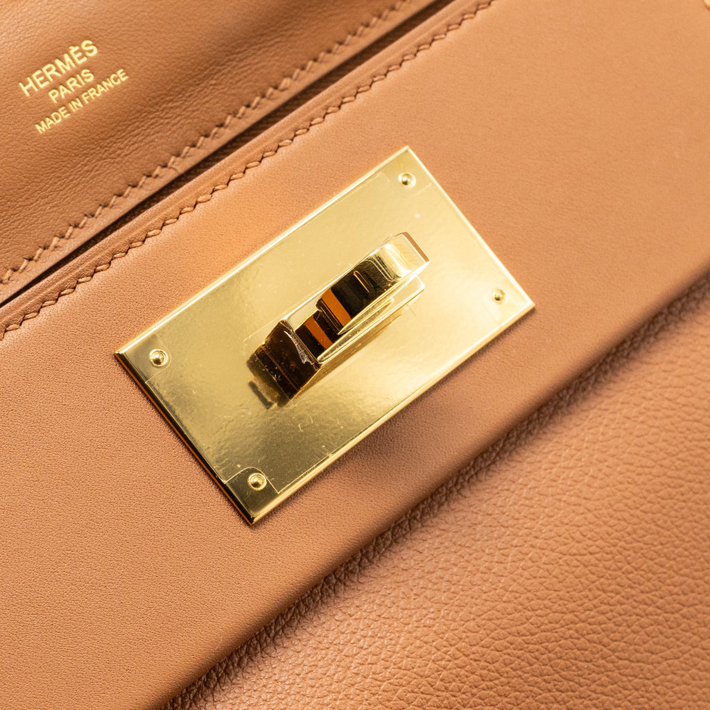 HERMES MINI 24/24 2424-21 BAG EVERCOLOR / SWIFT GOLD GHW