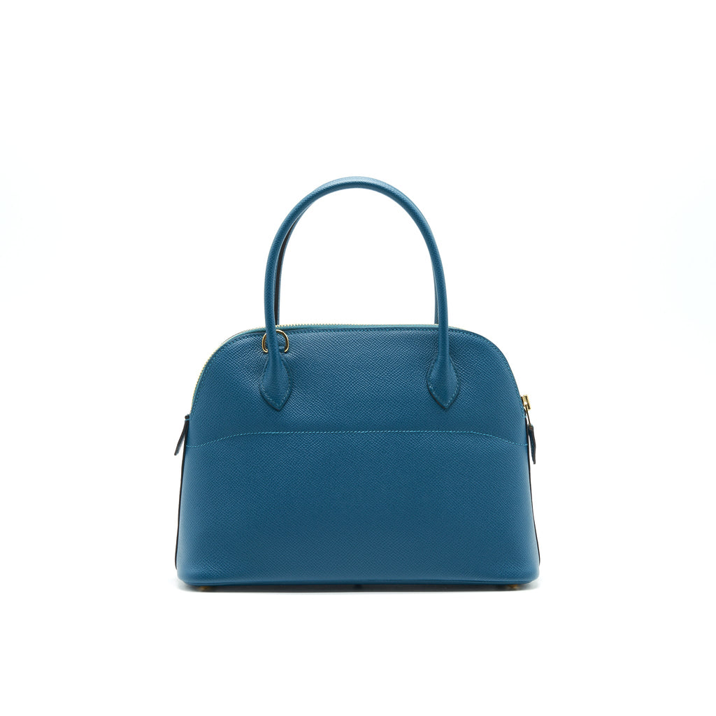 HERMES BOLIDE 27 VERT BOSPHORE EPSOM GHW