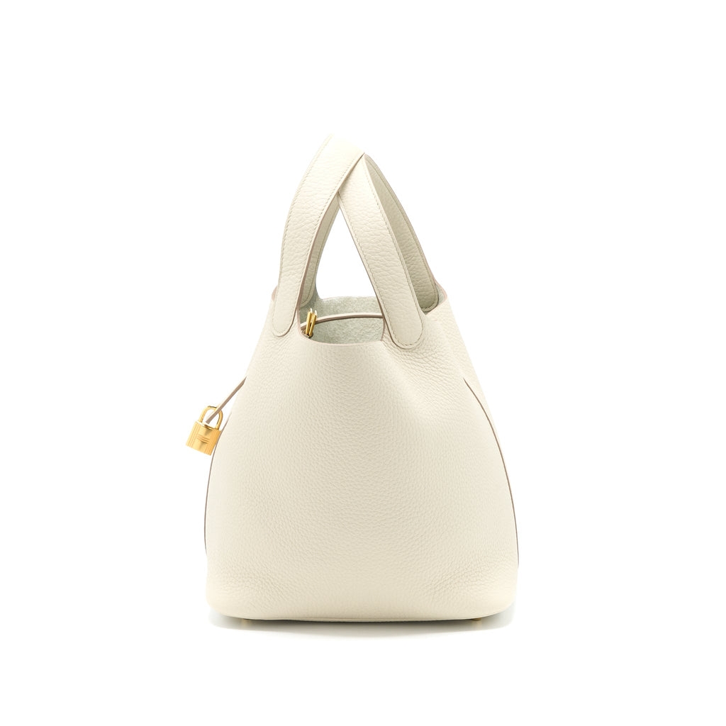 HERMES PICOTIN 22 LOCK BAG CLEMENCE 8L BETON GHW