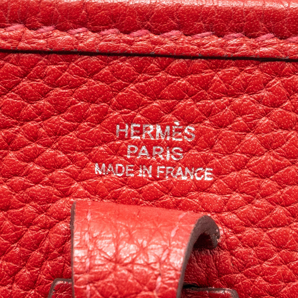 HERMES MINI EVELYNE CLEMENCE RED SHW SQUARE O