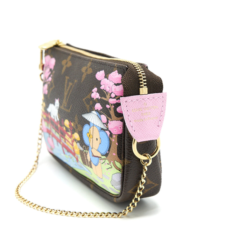 LOUIS VUITTON MINI POCHETTE ACCESSORIES 2021 CHRISTMAS LIMITED EDITION SAKURA