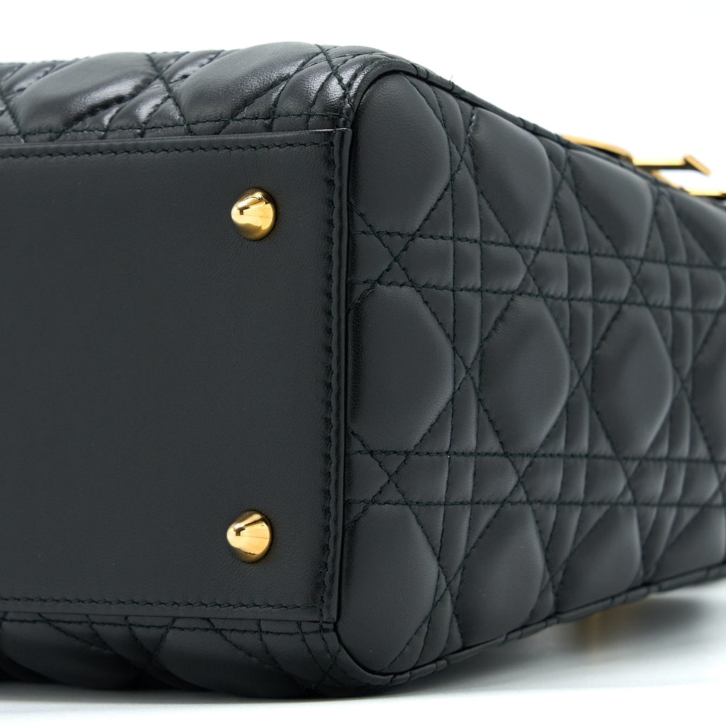 DIOR MEDIUM LADY DIOR LAMBSKIN BLACK GHW