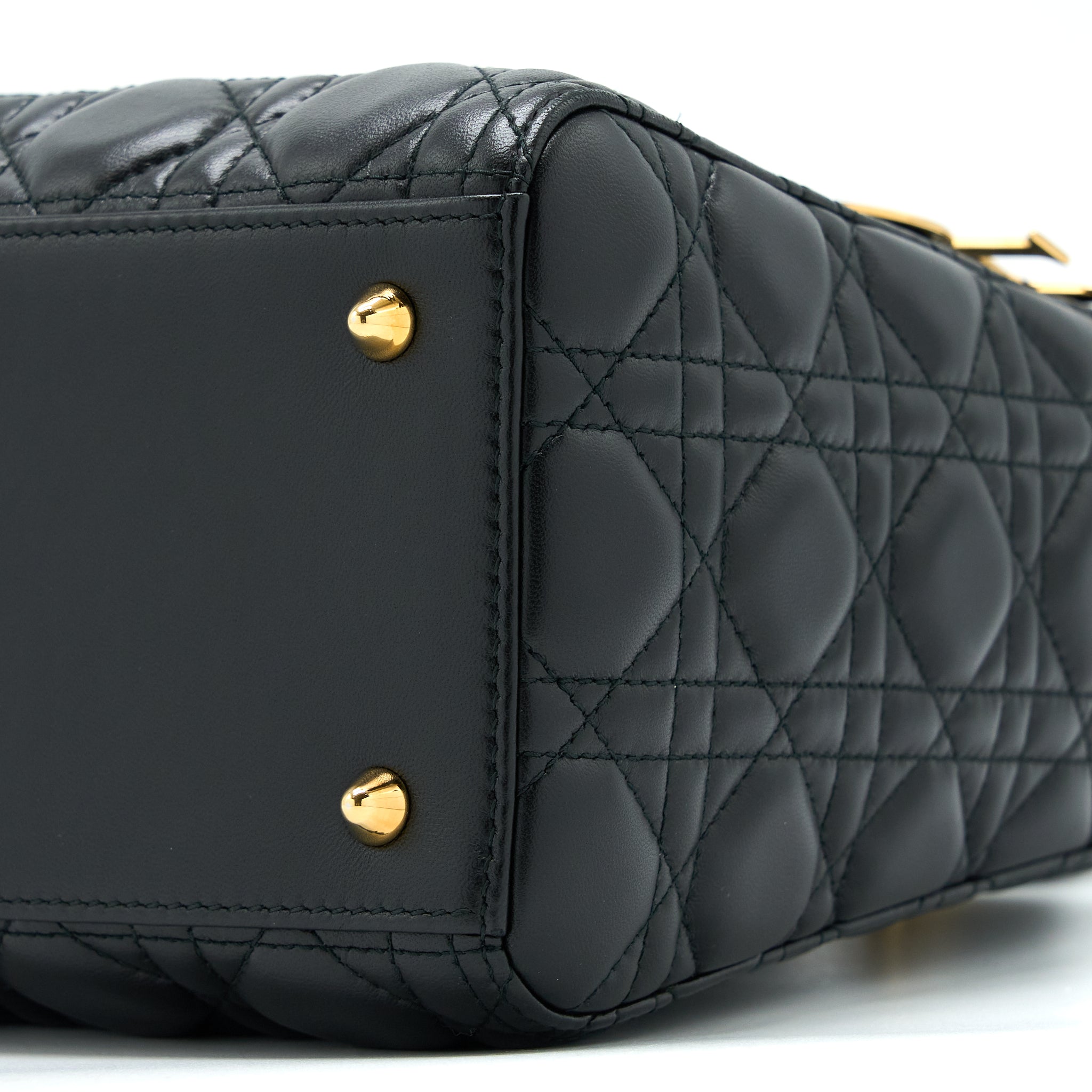 DIOR MEDIUM LADY DIOR LAMBSKIN BLACK GHW
