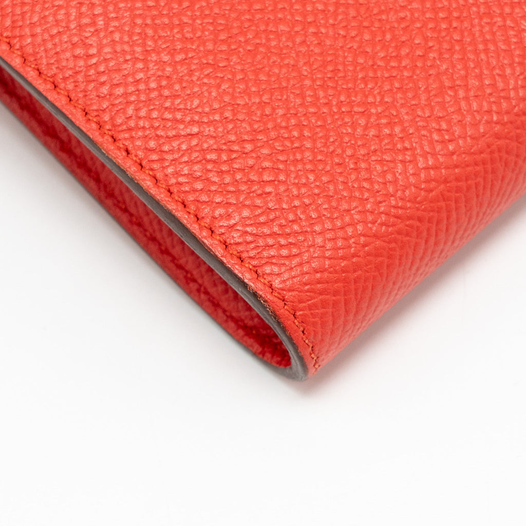 HERMES KELLY LONG WALLET EPSOM ROUGE TOMATE GHW