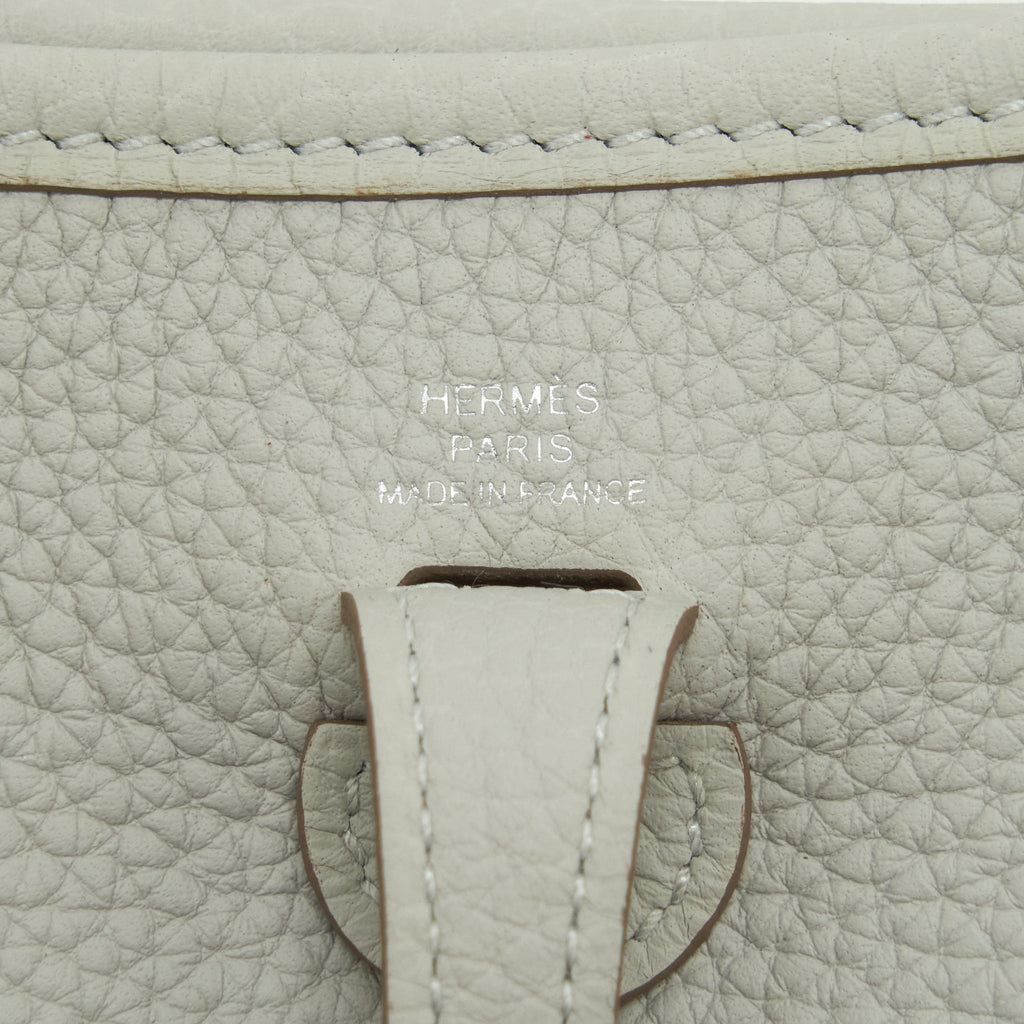 HERMES MINI EVELYNE GRIS PERLE / ETAIN SHW