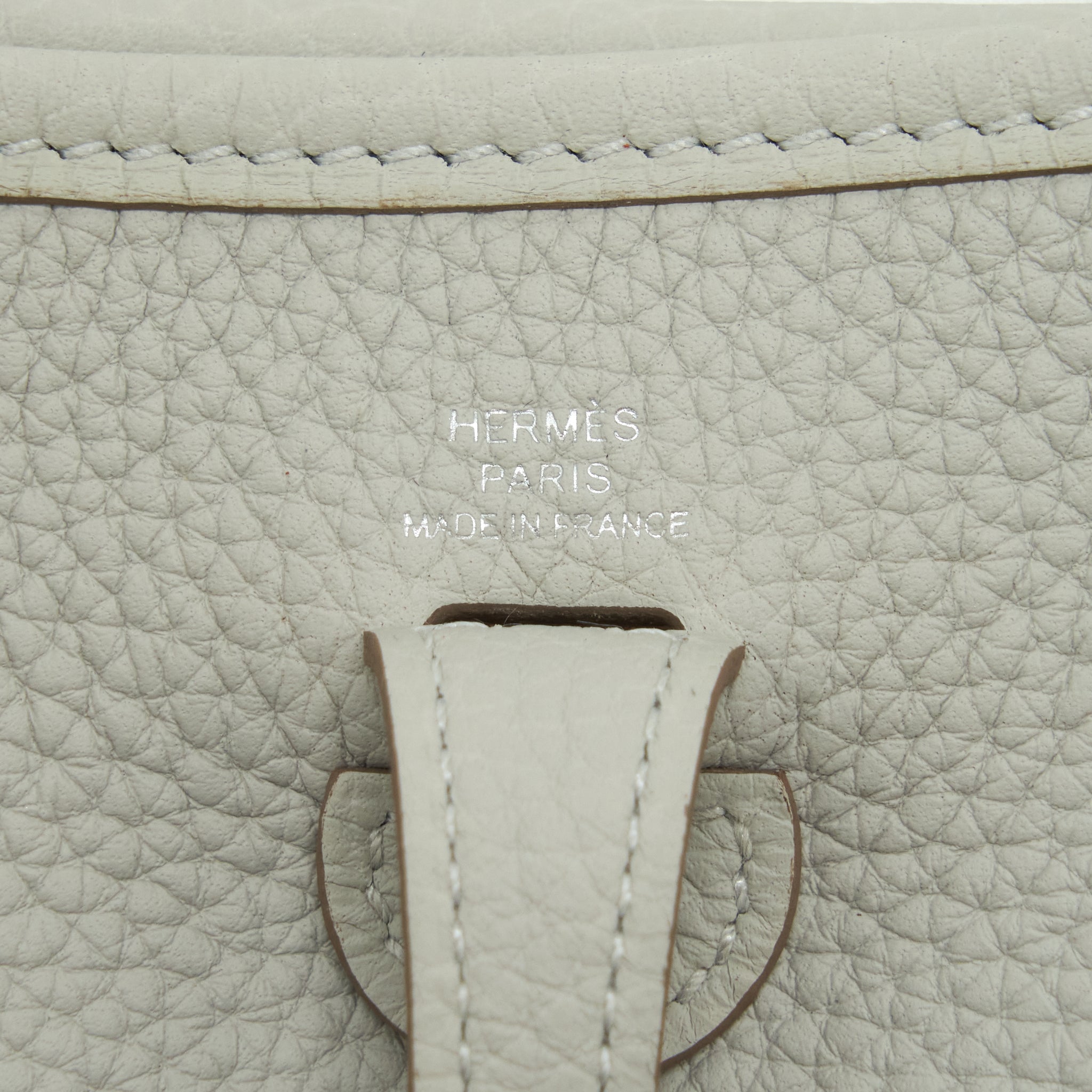 HERMES MINI EVELYNE GRIS PERLE / ETAIN SHW