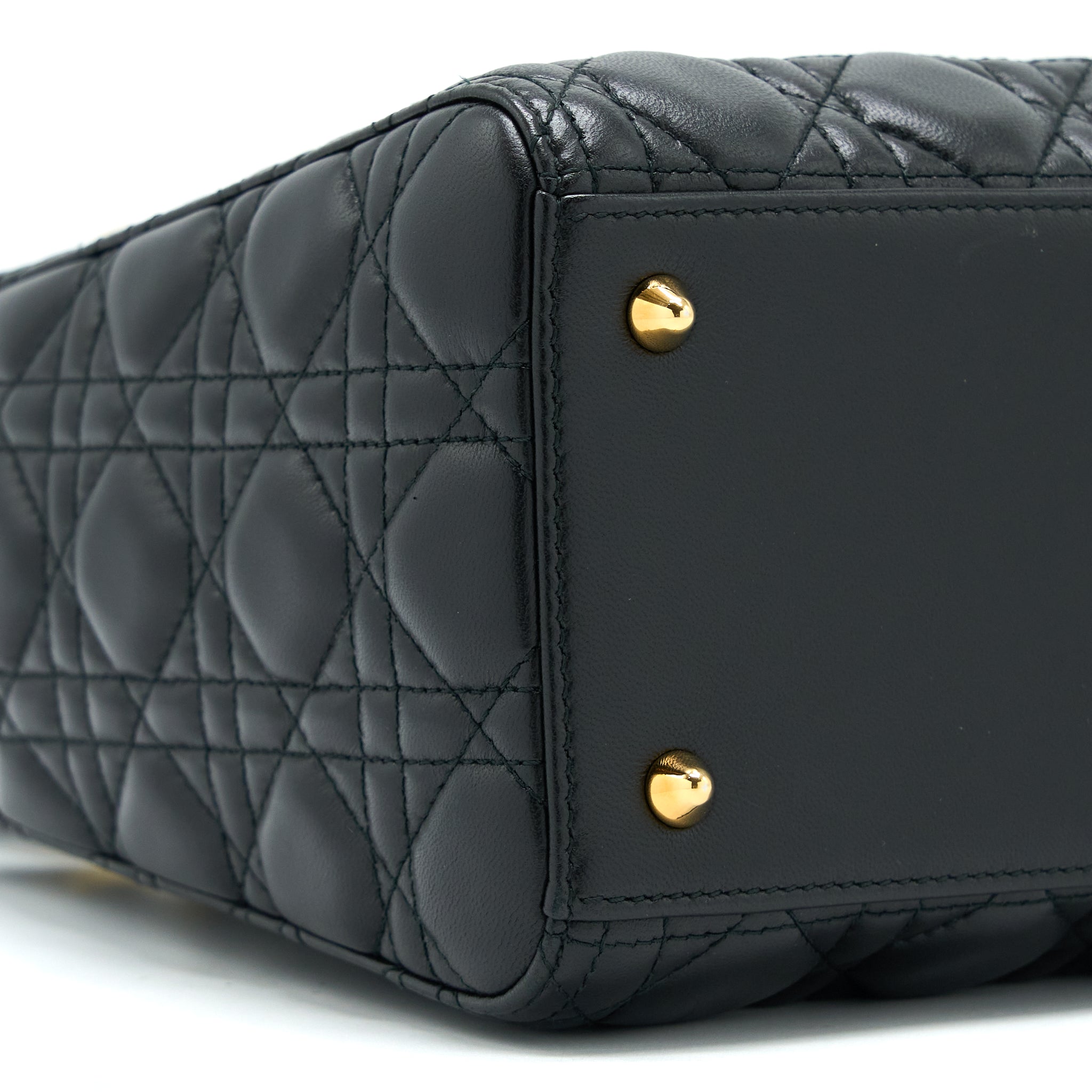 DIOR MEDIUM LADY DIOR LAMBSKIN BLACK GHW