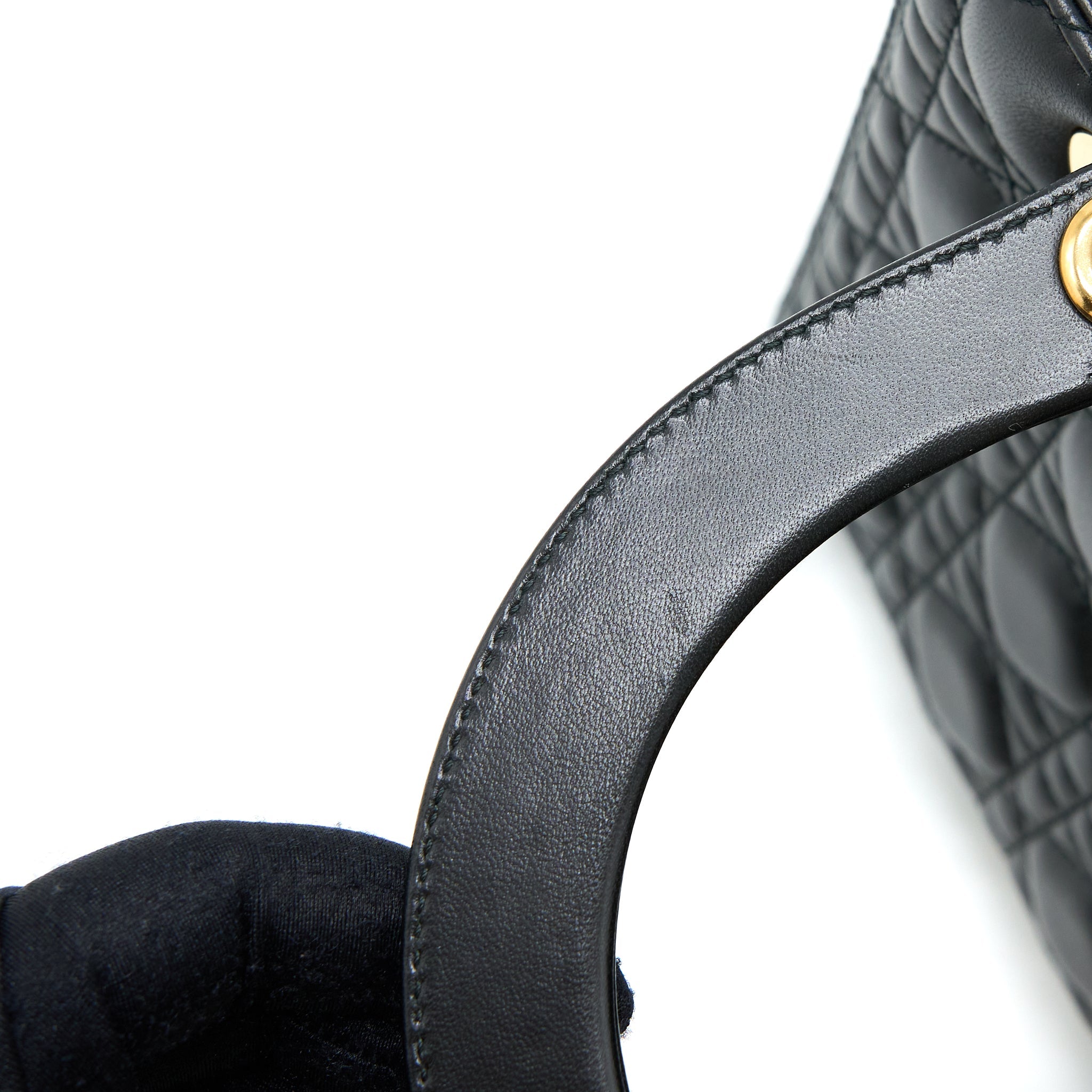 DIOR MEDIUM LADY DIOR LAMBSKIN BLACK GHW