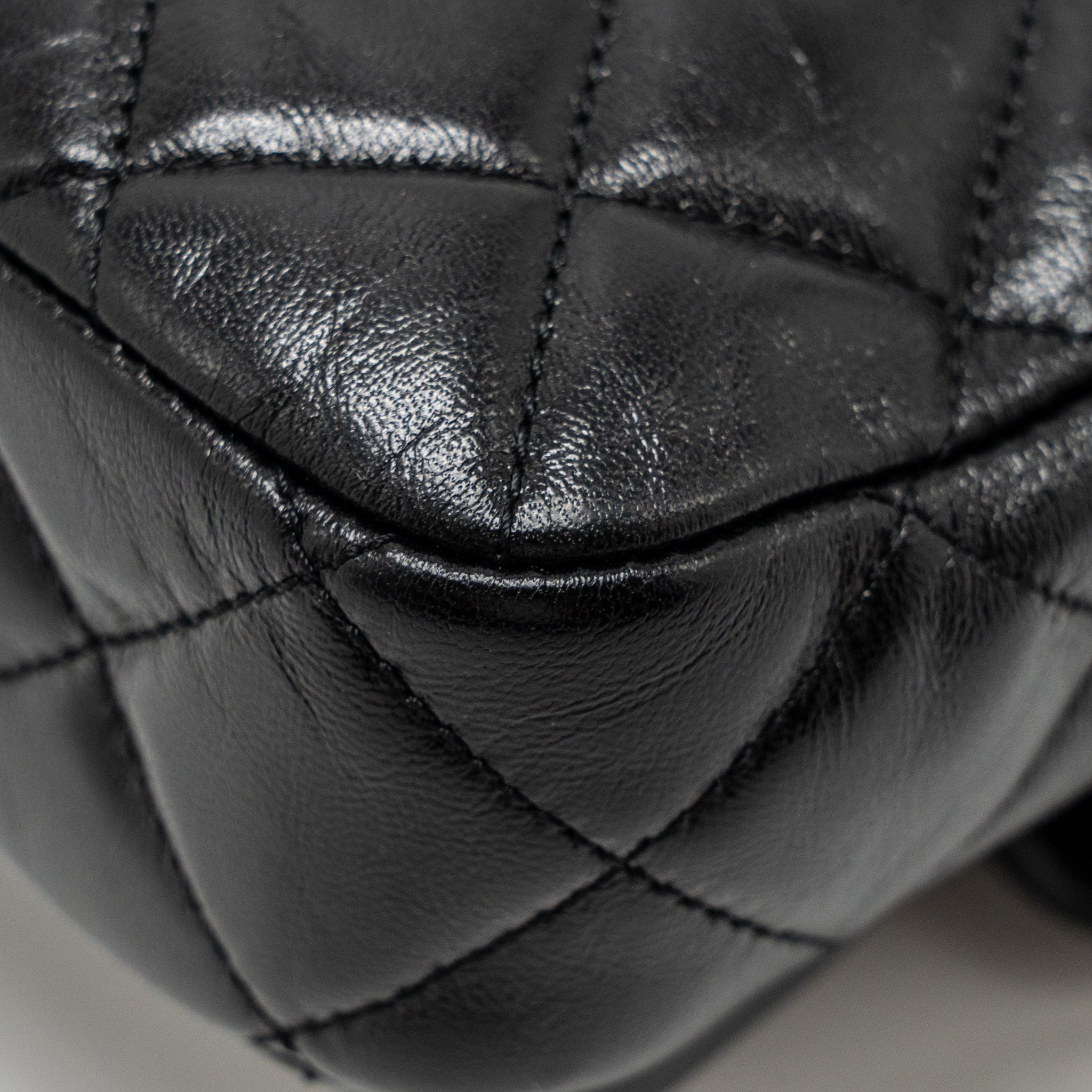 CHANEL DOUBLE POCKET TOP HANDLE MESSANGER BAG SHINY CALFSKIN BLACK GHW (MICROCHIP)
