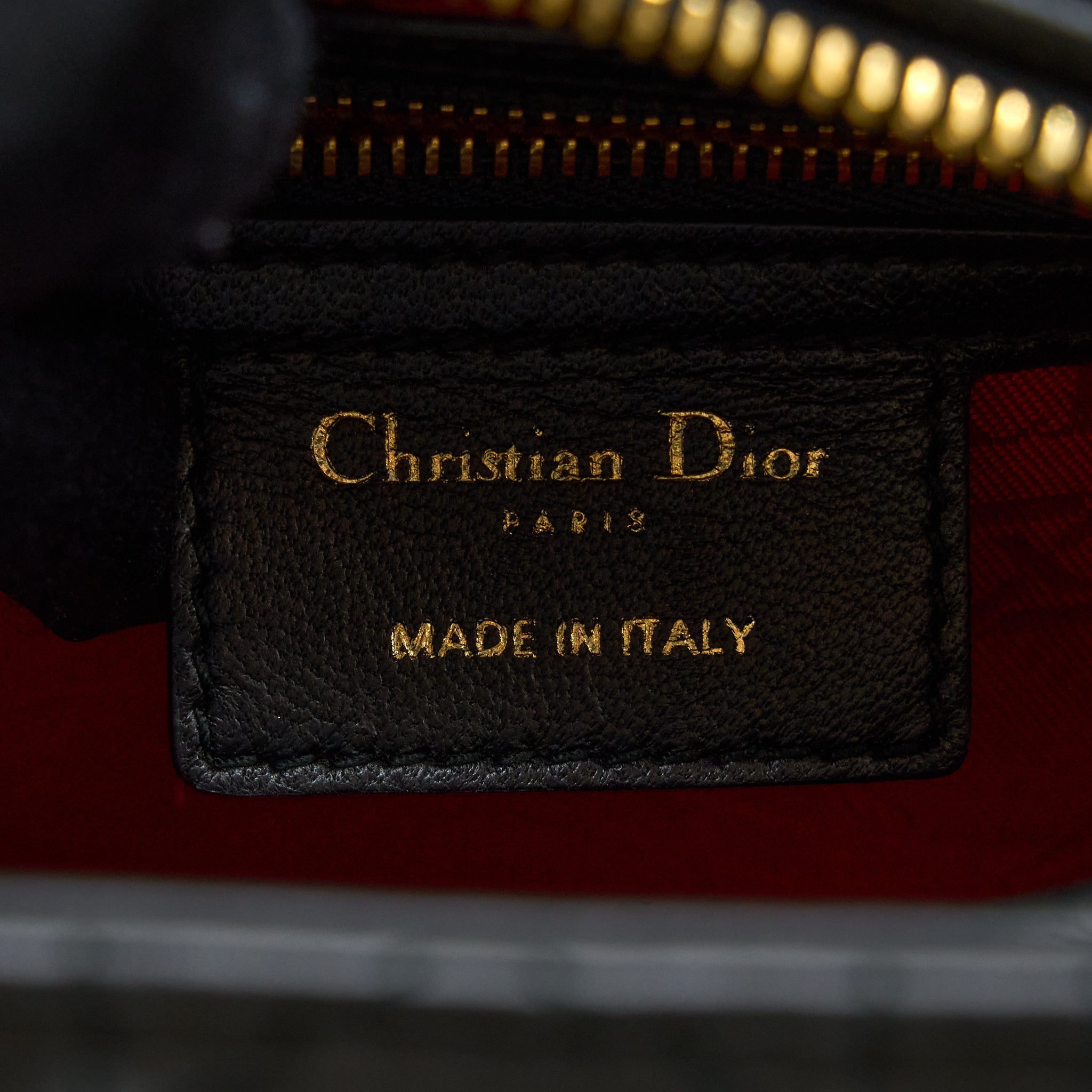 DIOR MEDIUM LADY DIOR LAMBSKIN BLACK GHW