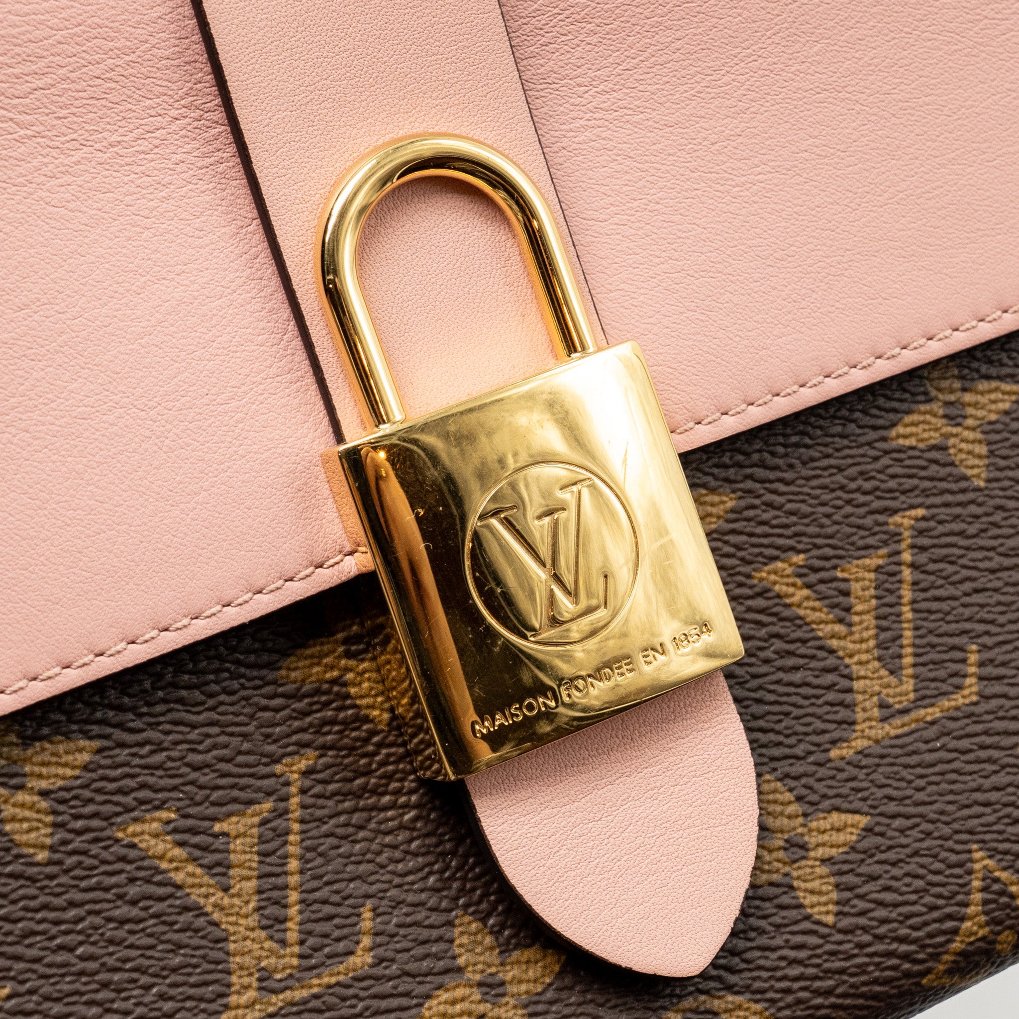 LOUIS VUITTON LOCKY BB MONOGRAM CANVAS/ROSE POUDRE GHW