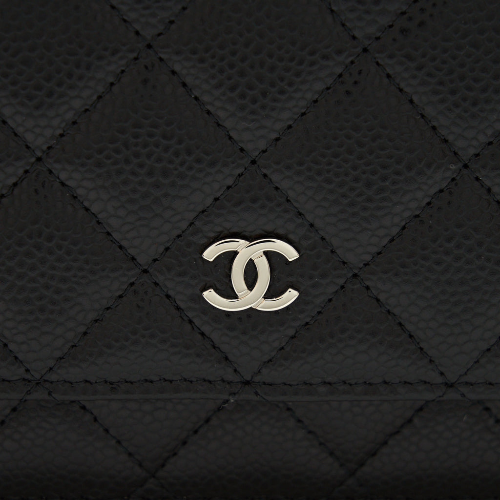 CHANEL CLASSIC WALLET ON CHAIN CAVIAR BLACK SHW