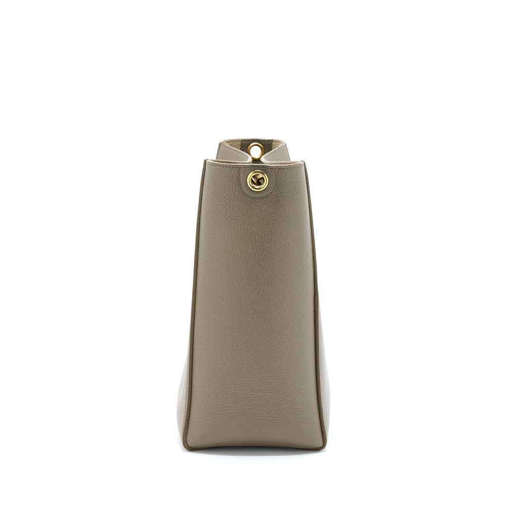 CELINE SMALL SANGLE BUCKET BAG LIGHT GREY GHW