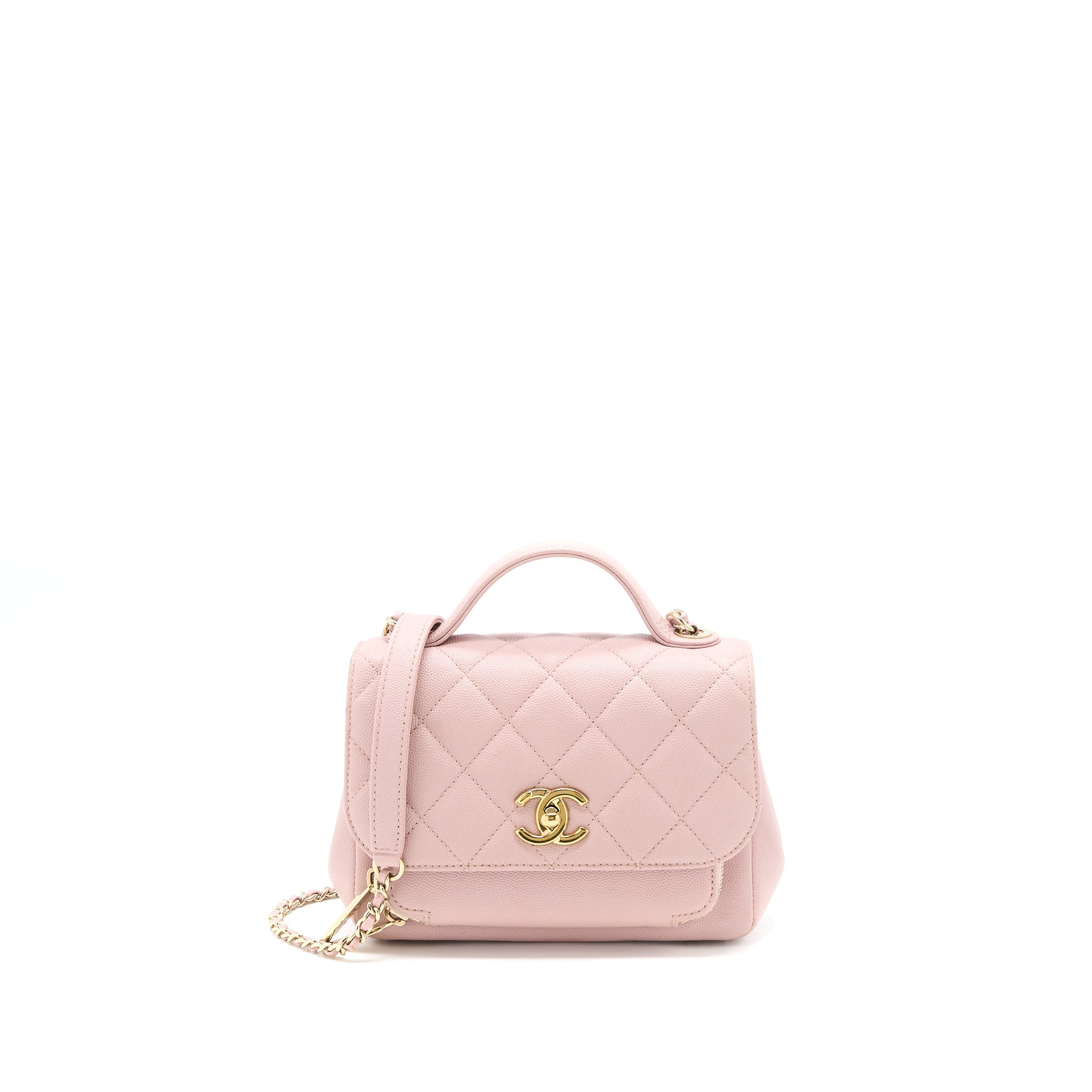 CHANEL SMALL BUSINESS AFFINITY BAG CAVIAR LIGHT PINK LGHW