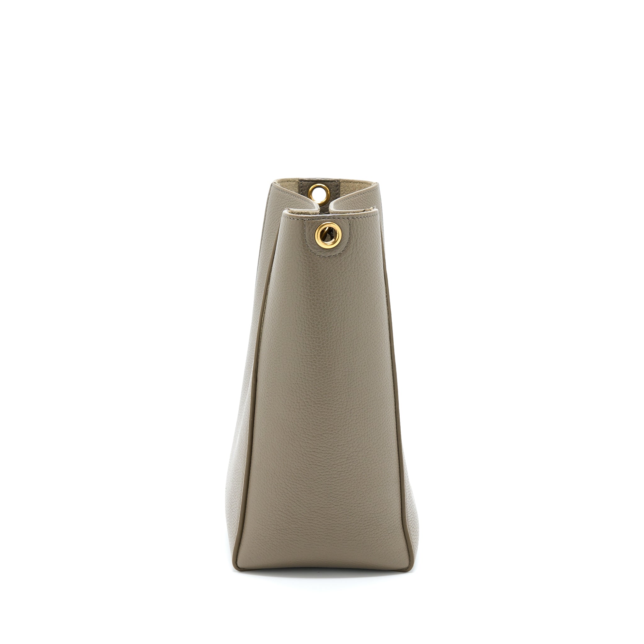 CELINE SMALL SANGLE BUCKET BAG LIGHT GREY GHW