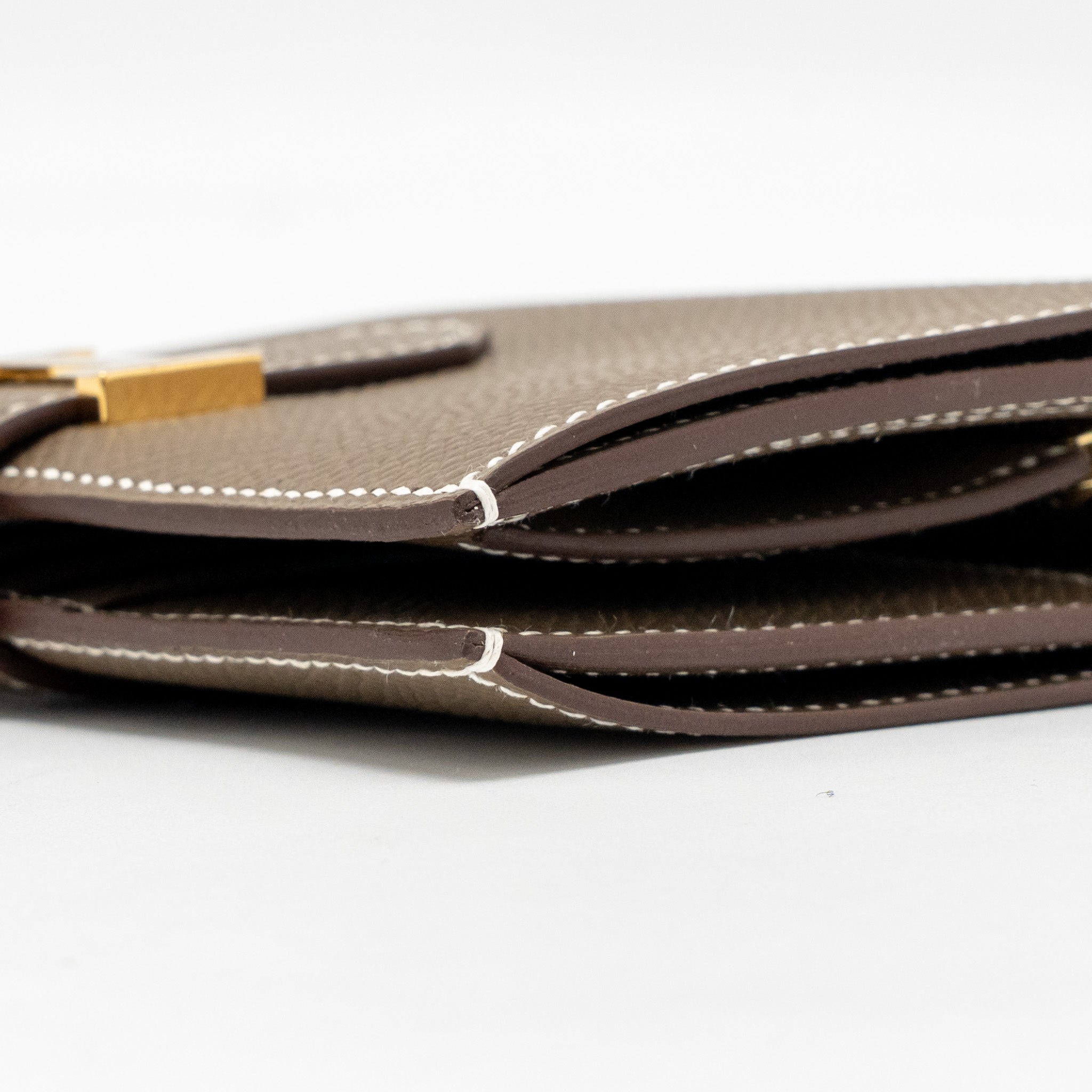 HERMES BEARN COMPACT WALLET EPSOM ETOUPE GHW