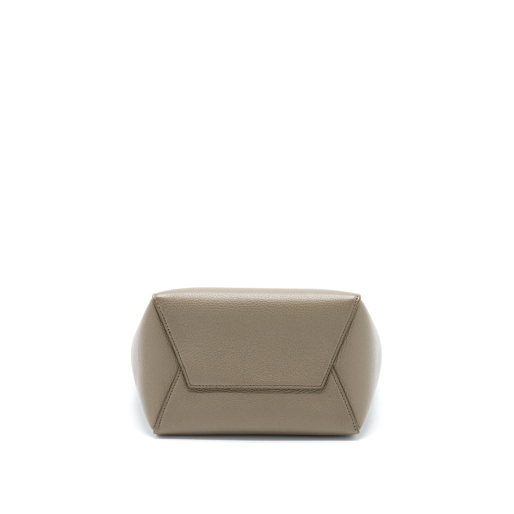 CELINE SMALL SANGLE BUCKET BAG LIGHT GREY GHW