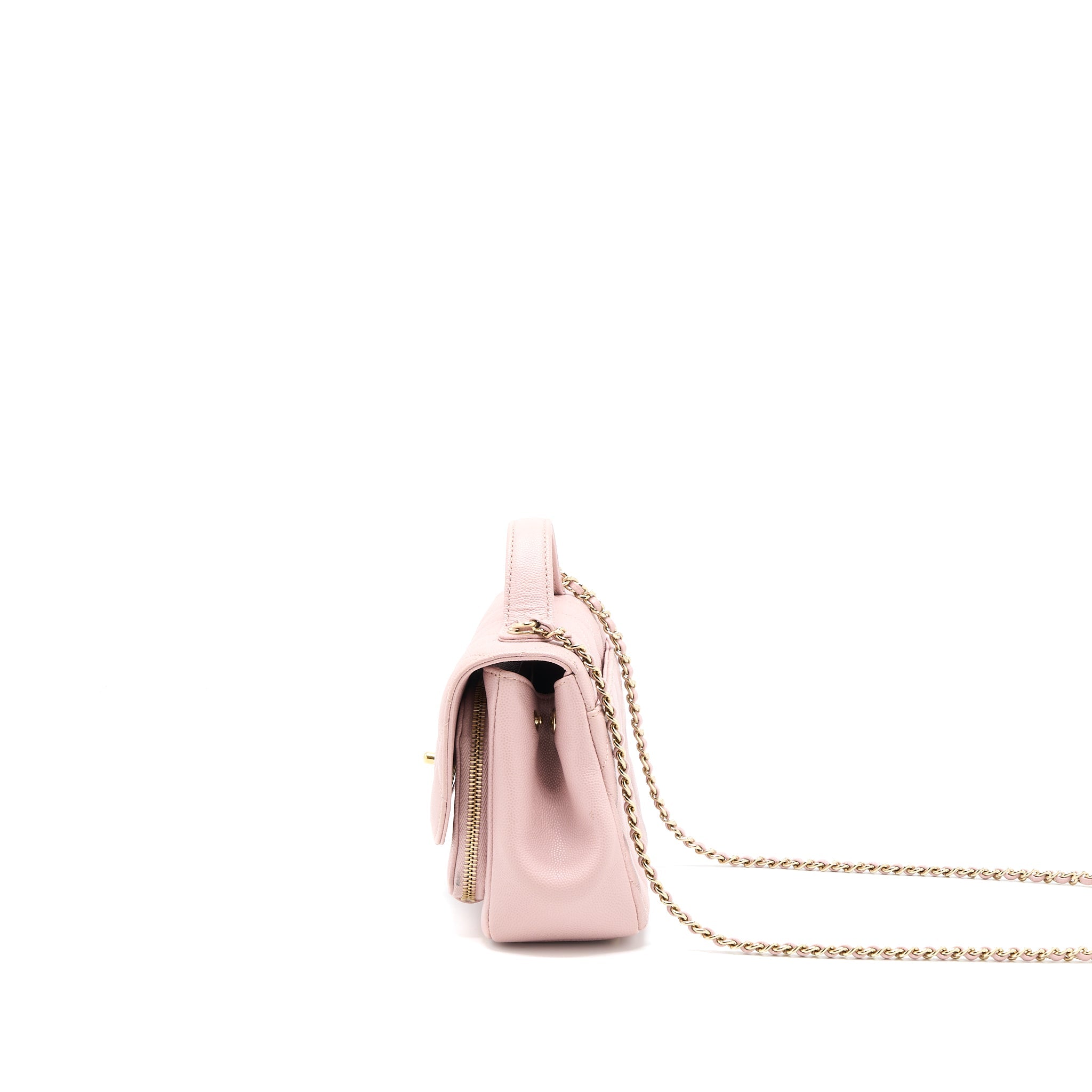 CHANEL SMALL BUSINESS AFFINITY BAG CAVIAR LIGHT PINK LGHW