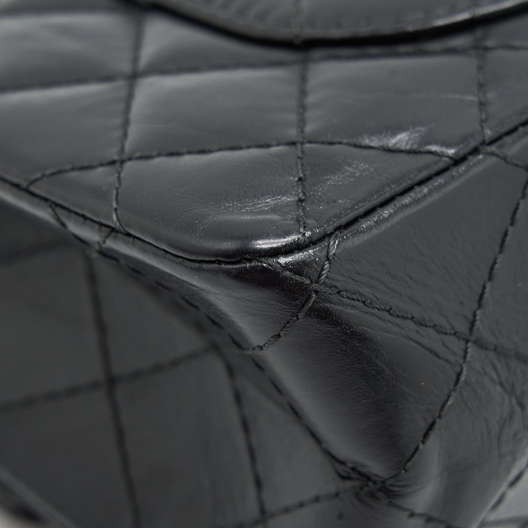 CHANEL REISSUE 2.55 DOUBLE FLAP BAG CALFSKIN BLACK SHW