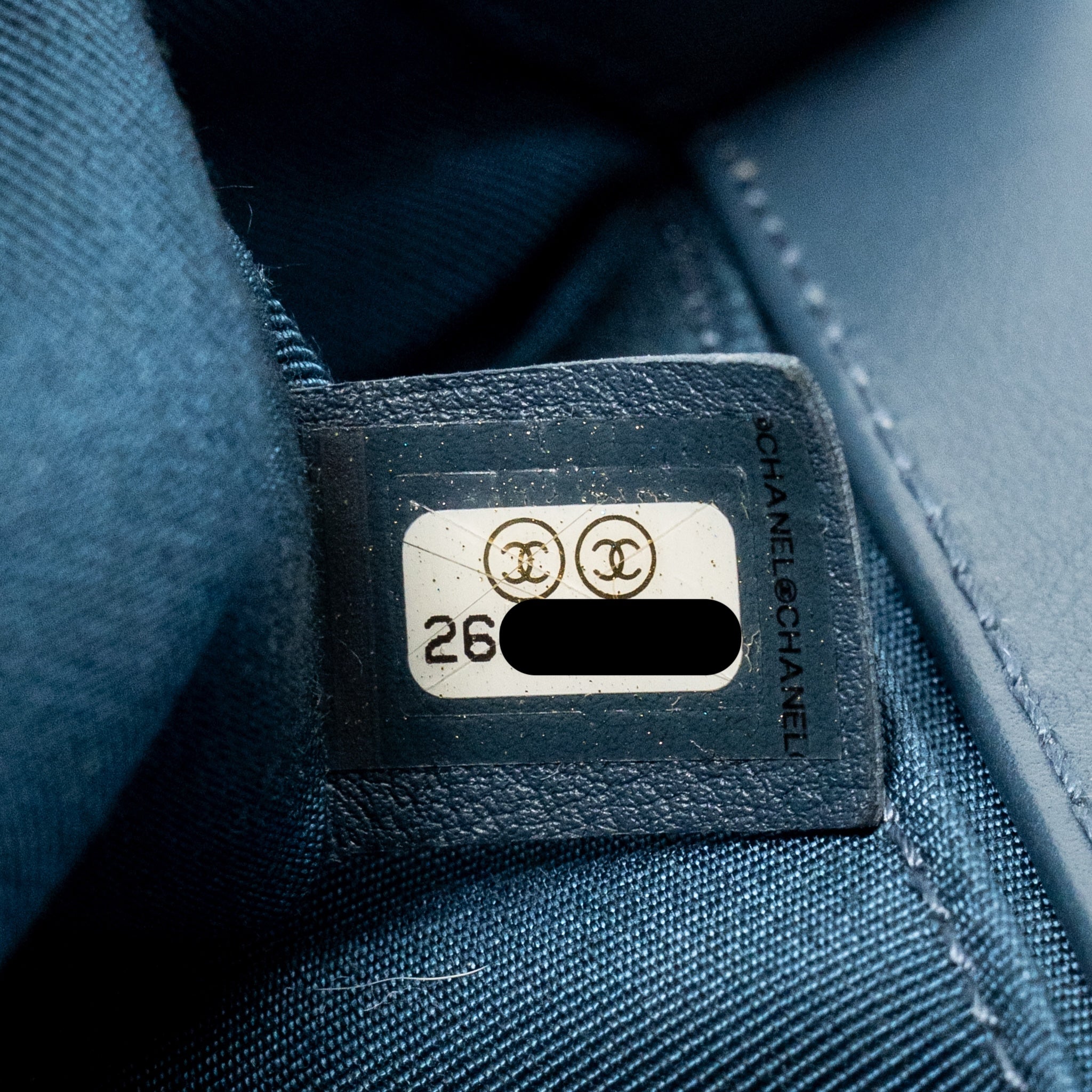 CHANEL TOP HANDLE BOY BAG CALFSKIN BLUE GHW