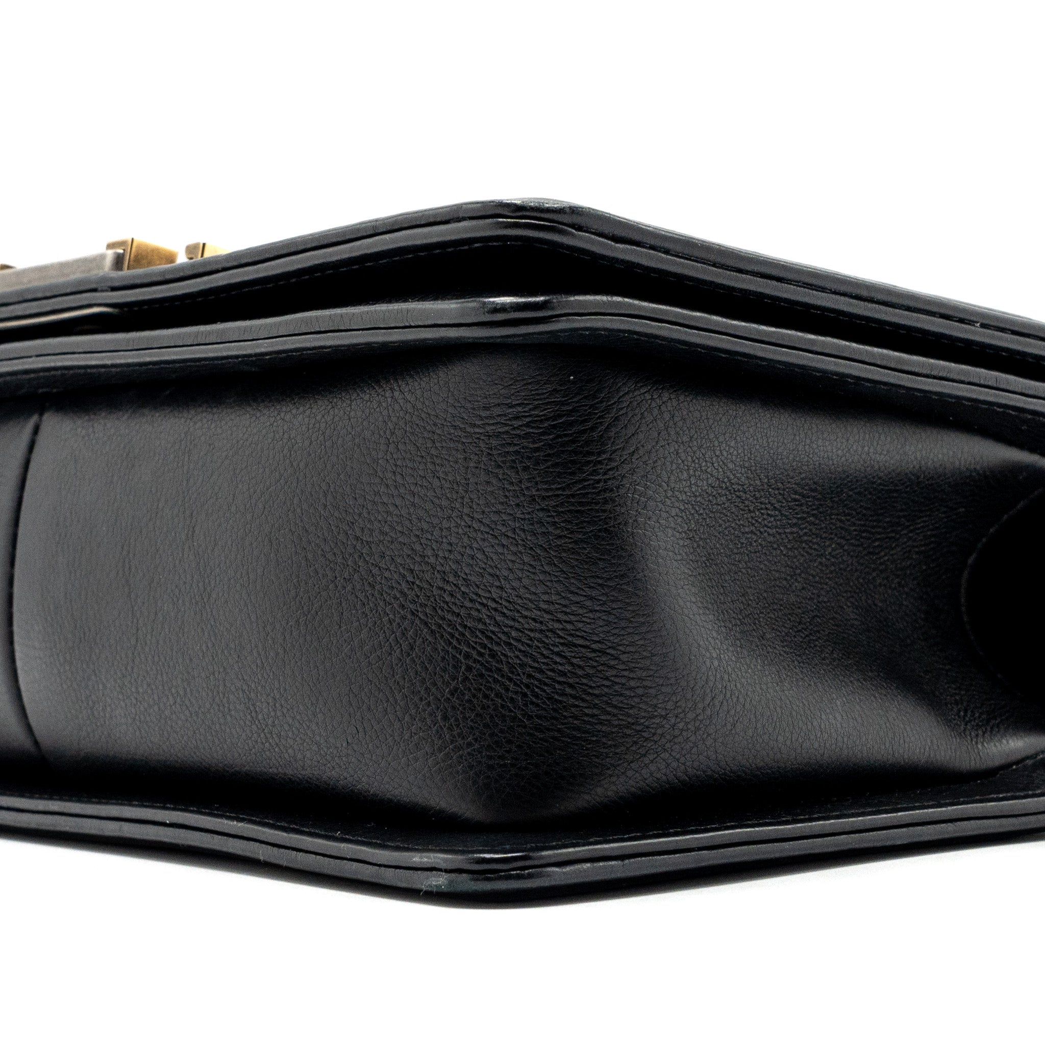 CHANEL MEDIUM BOY BAG CALFSKIN BLACK MULTICOLOUR HARDWARE
