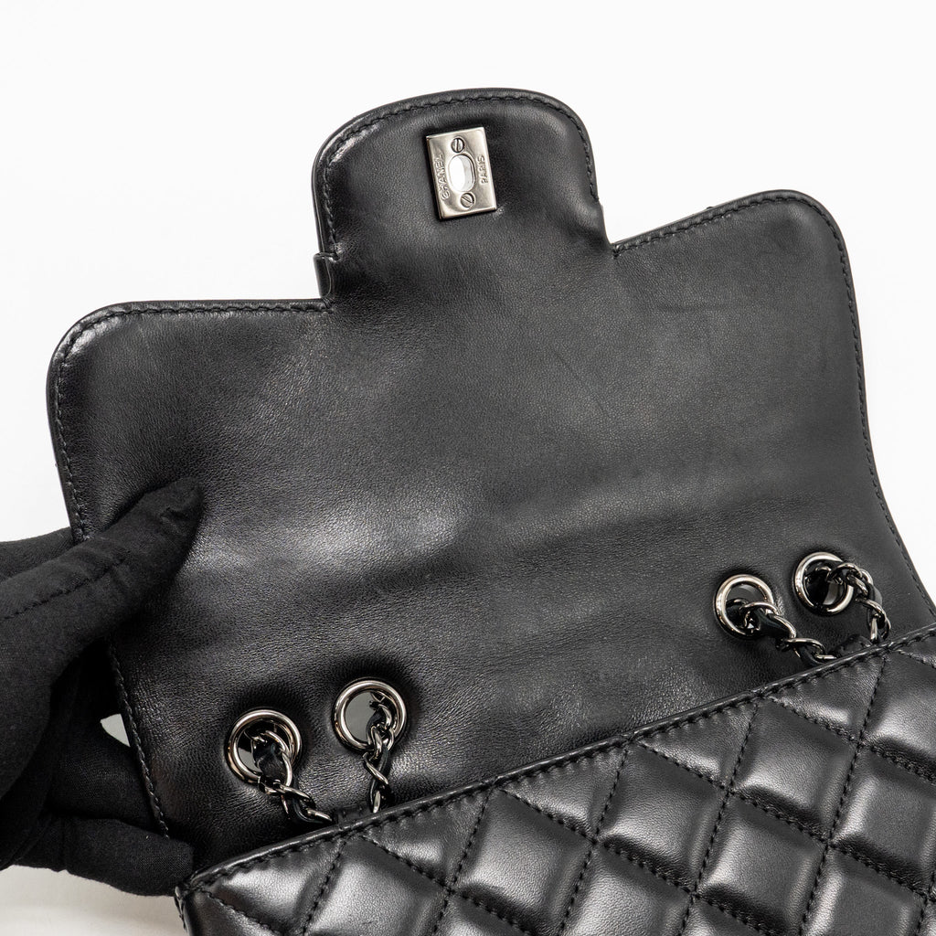 CHANEL COCO LOOP SINGLE FLAP BAG LAMBSKIN BLACK SHW