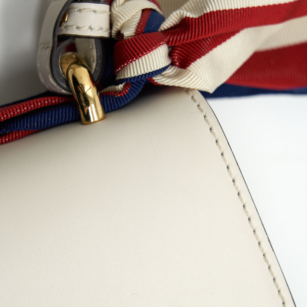 GUCCI SMALL SYLVIE BAG WHITE