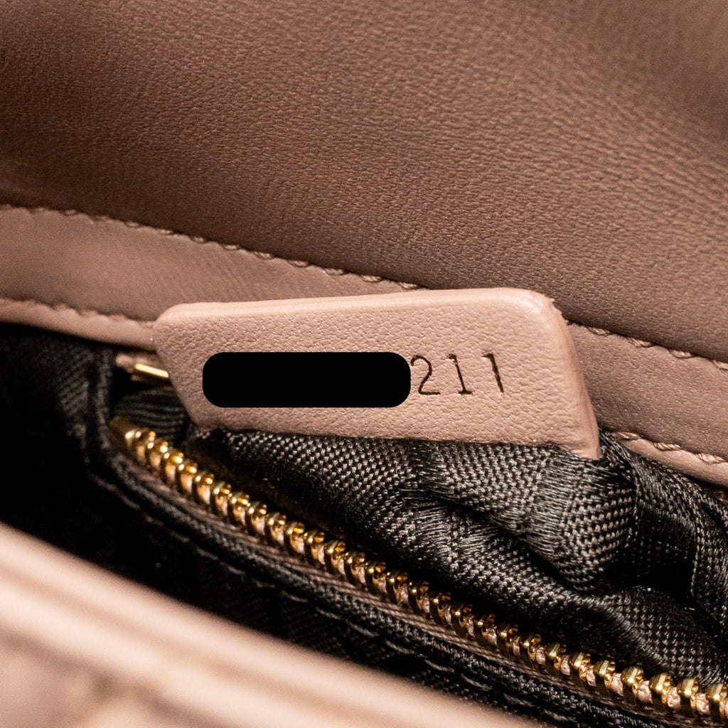 DIOR MINI LADY DIOR BAG LAMBSKIN BLUSH LGHW
