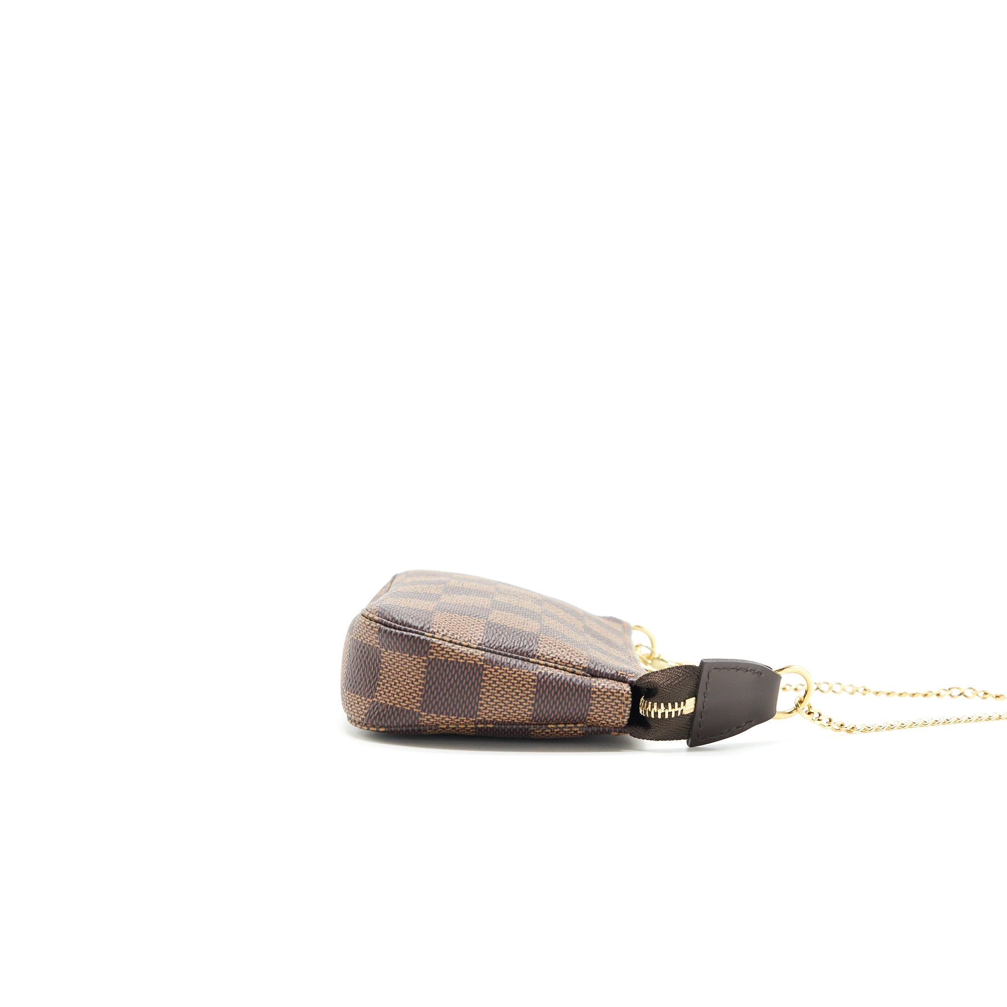 LOUIS VUITTON MINI POCHETTE ACCESSORY DAMIER EBENE GHW