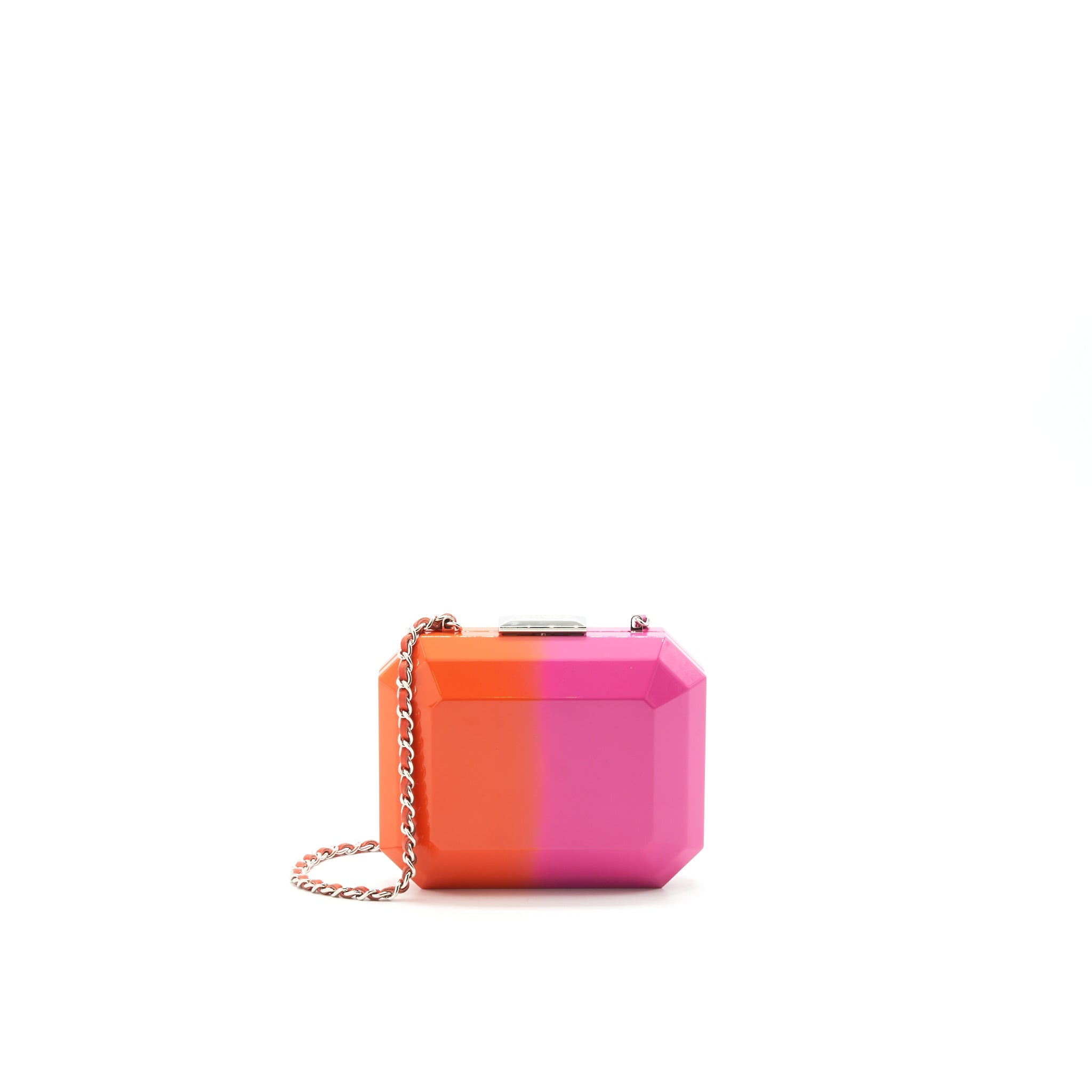 CHANEL RUNWAY MINAUDIERE CLUTCH PINK/ ORANGE