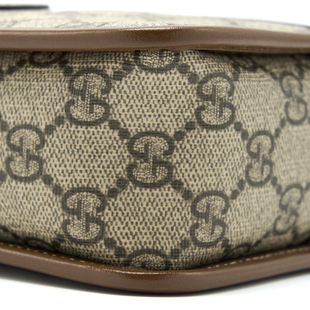GUCCI MINI BAG INTERLOCKING G IN GG SUPREME CANVAS GHW