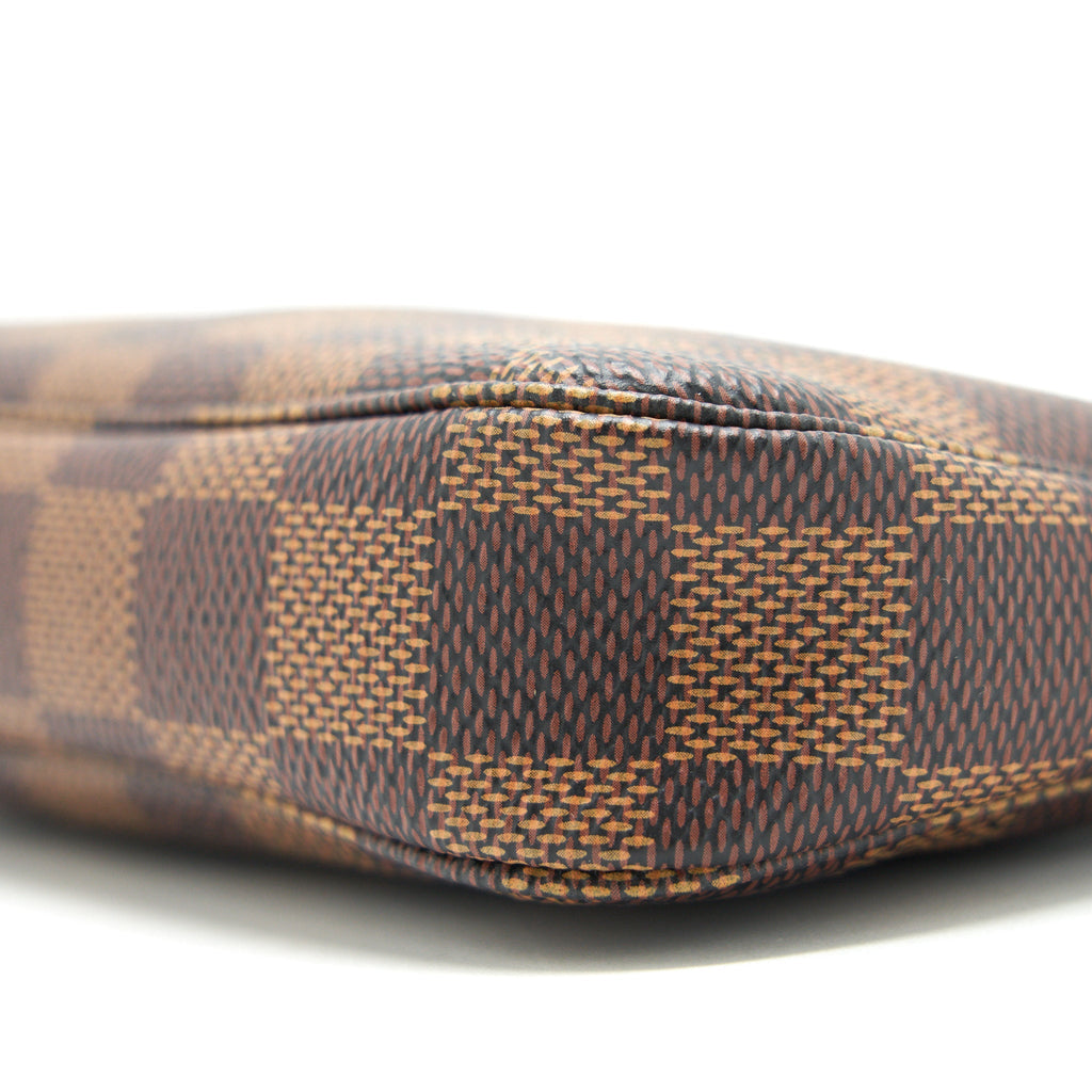 LOUIS VUITTON MINI POCHETTE ACCESSORY DAMIER EBENE GHW