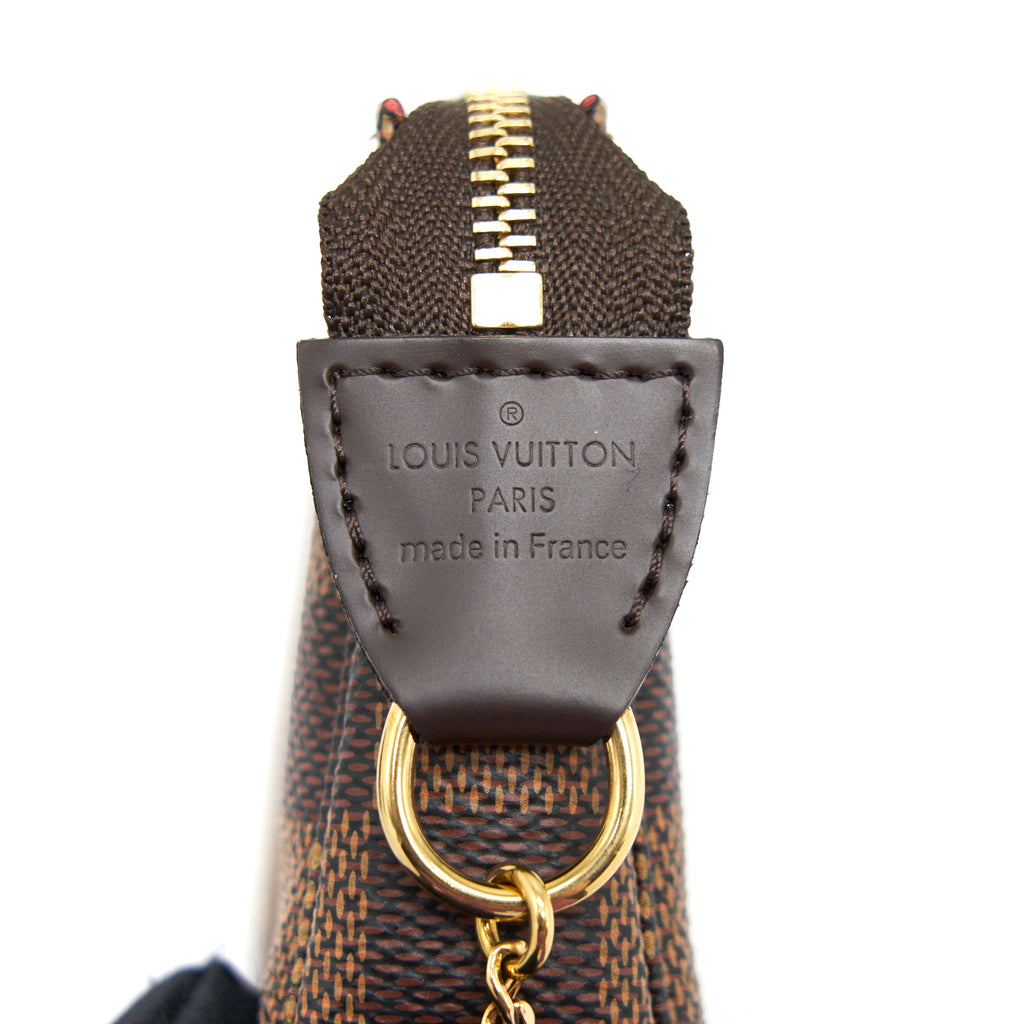 LOUIS VUITTON MINI POCHETTE ACCESSORY DAMIER EBENE GHW