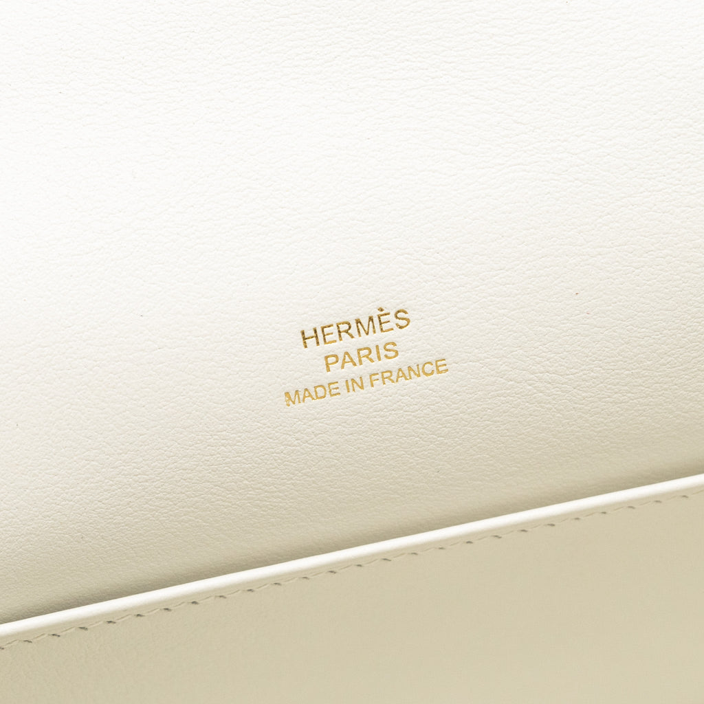 HERMES KELLY POCHETTE SWIFT 01 BLANC GHW