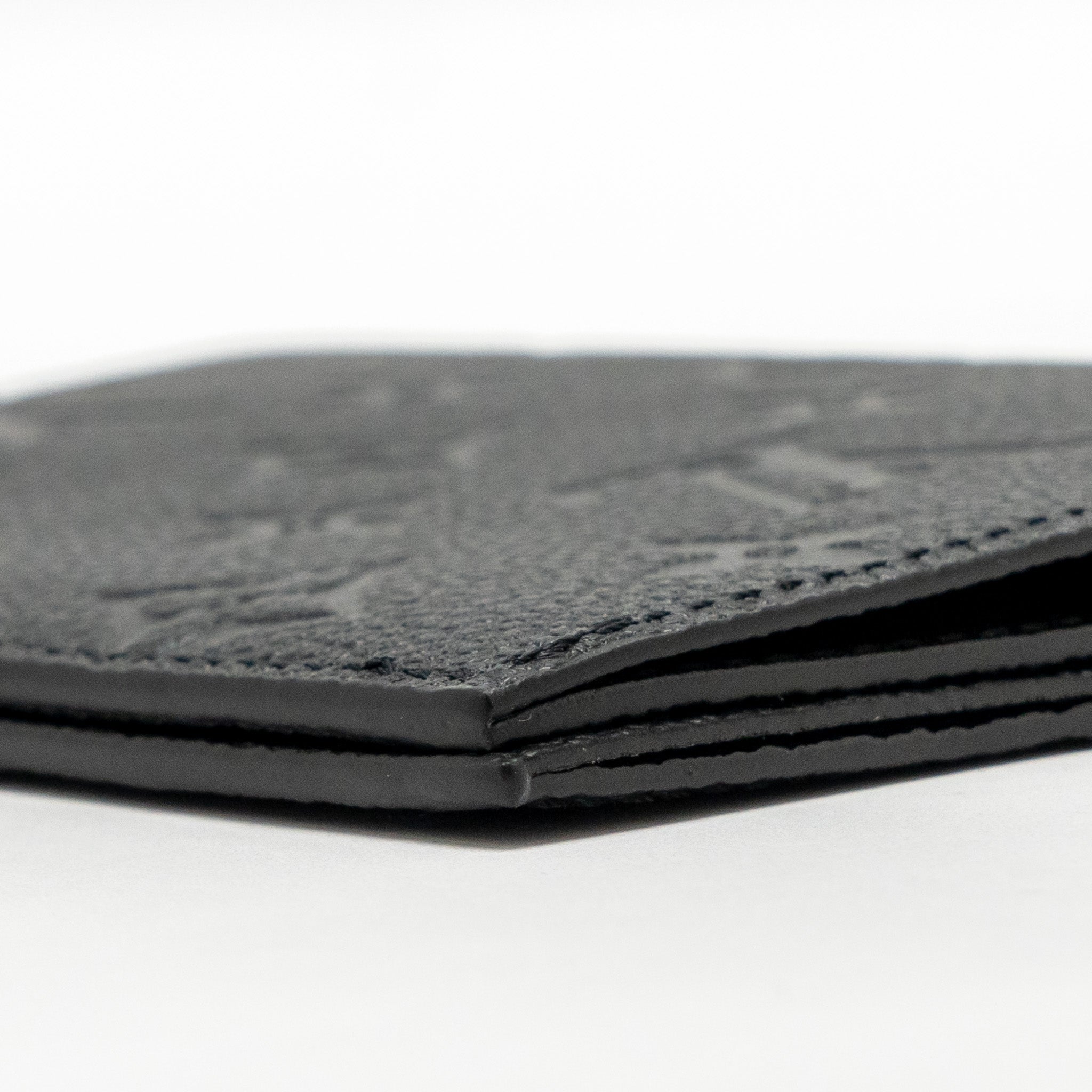 LOUIS VUITTON PASSPORT COVER MONOGRAM EMPREINTE LEATHER BLACK