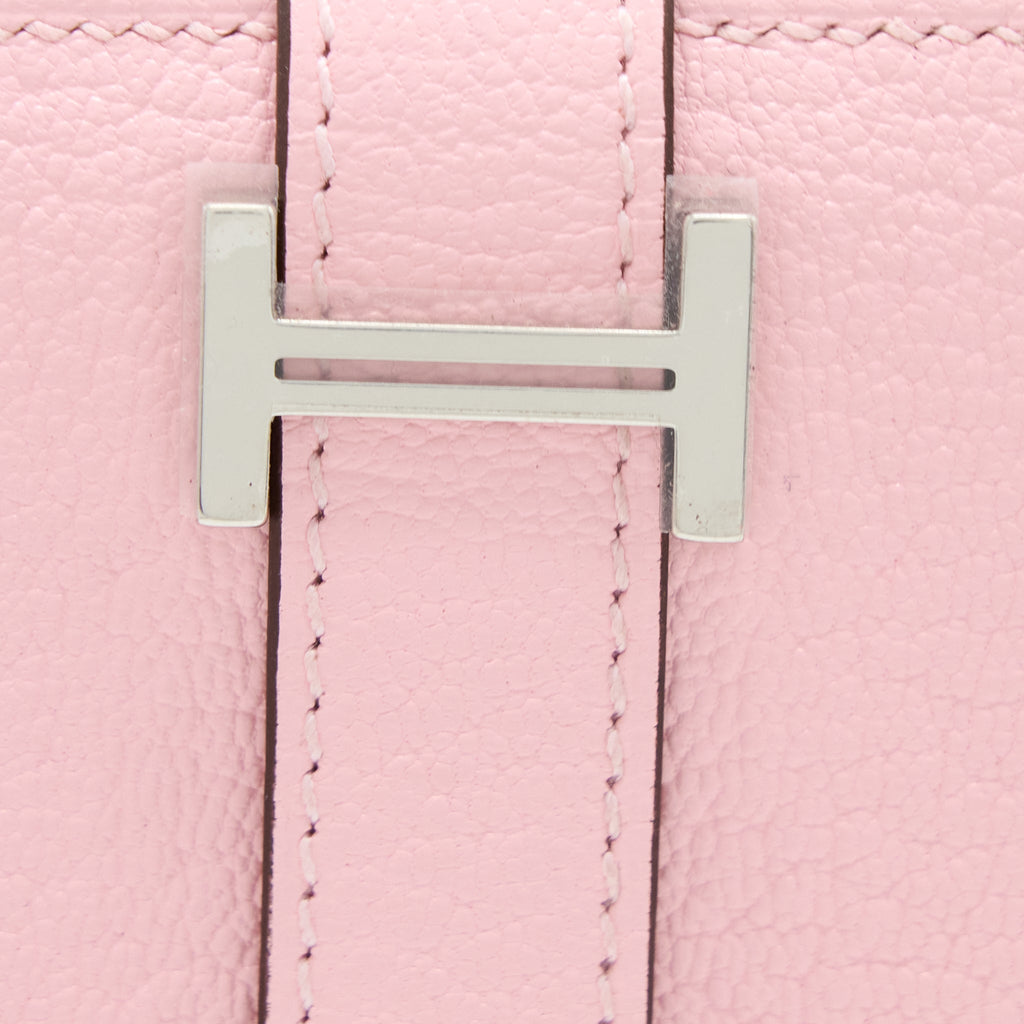 HERMES BEARN COMPACT WALLET CHEVRE MYSORE 3Q ROSE SAKURA SHW