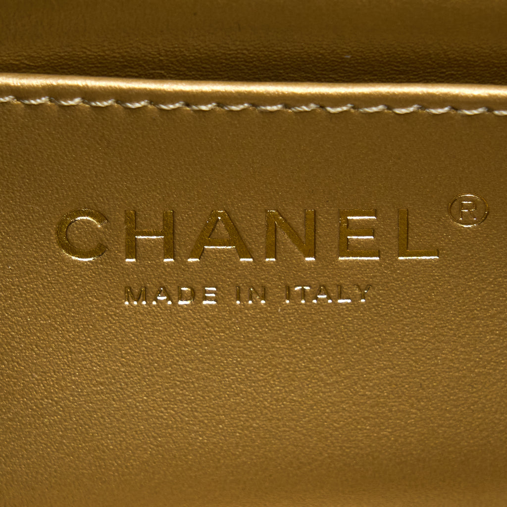 CHANEL PEARL CRUSH MINI RECTANGULAR LAMBSKIN BLACK WITH GHW (MICROCHIP)