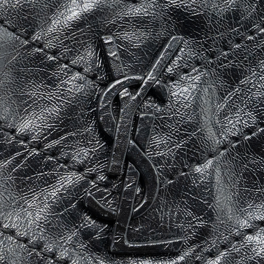 SAINT LAURENT/YSL NIKI BABY BAG VINTAGE CALFSKIN BLACK RUTHENIUM HARDWARE