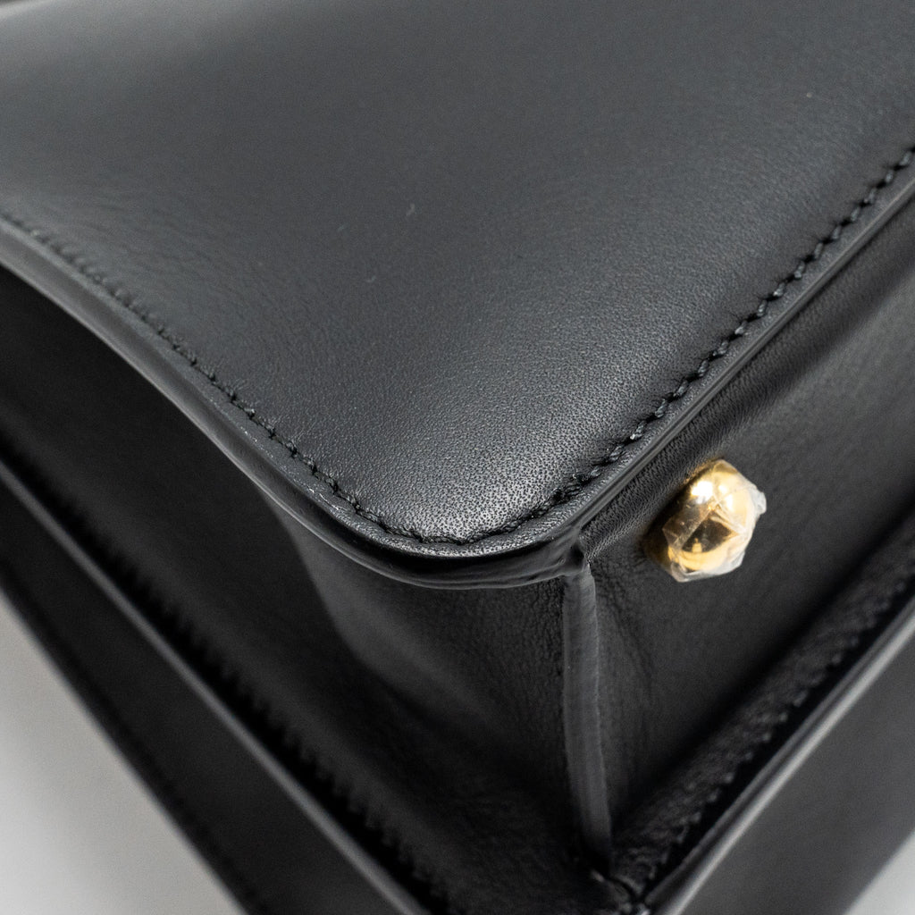 FENDI ISEEU MEDIUM PEEKABOO CALFSKIN BLACK/LIGHT PINK GHW
