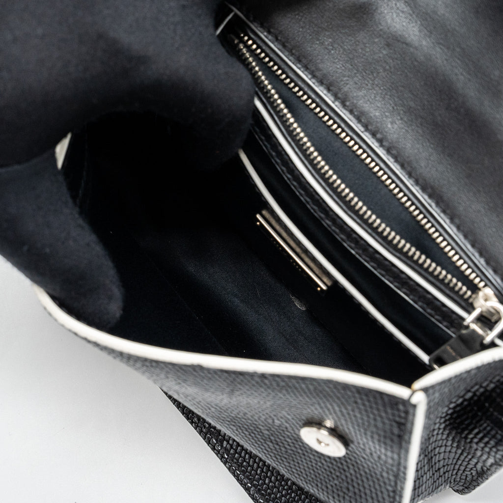 MIU MIU ST.LUCERTOLA EMBOSSED LEATHER BLACK SHW