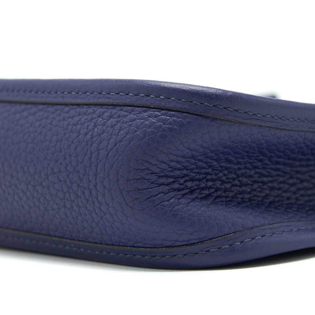 HERMES MINI EVELYNE 16 AMAZON BAG BLUE ENCRE SHW