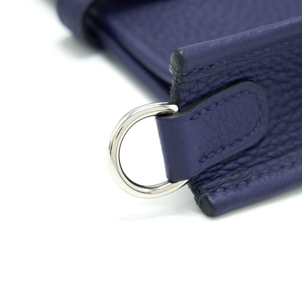 HERMES MINI EVELYNE 16 AMAZON BAG BLUE ENCRE SHW