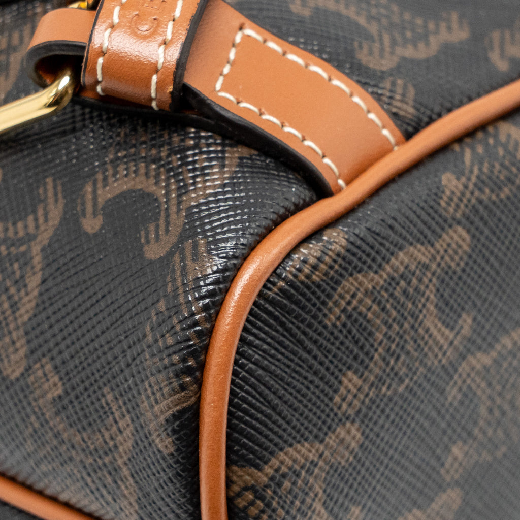 CELINE MINI BACKPACK FOLCO TRIOMPHE CANVAS/CALFSKIN TAN GHW
