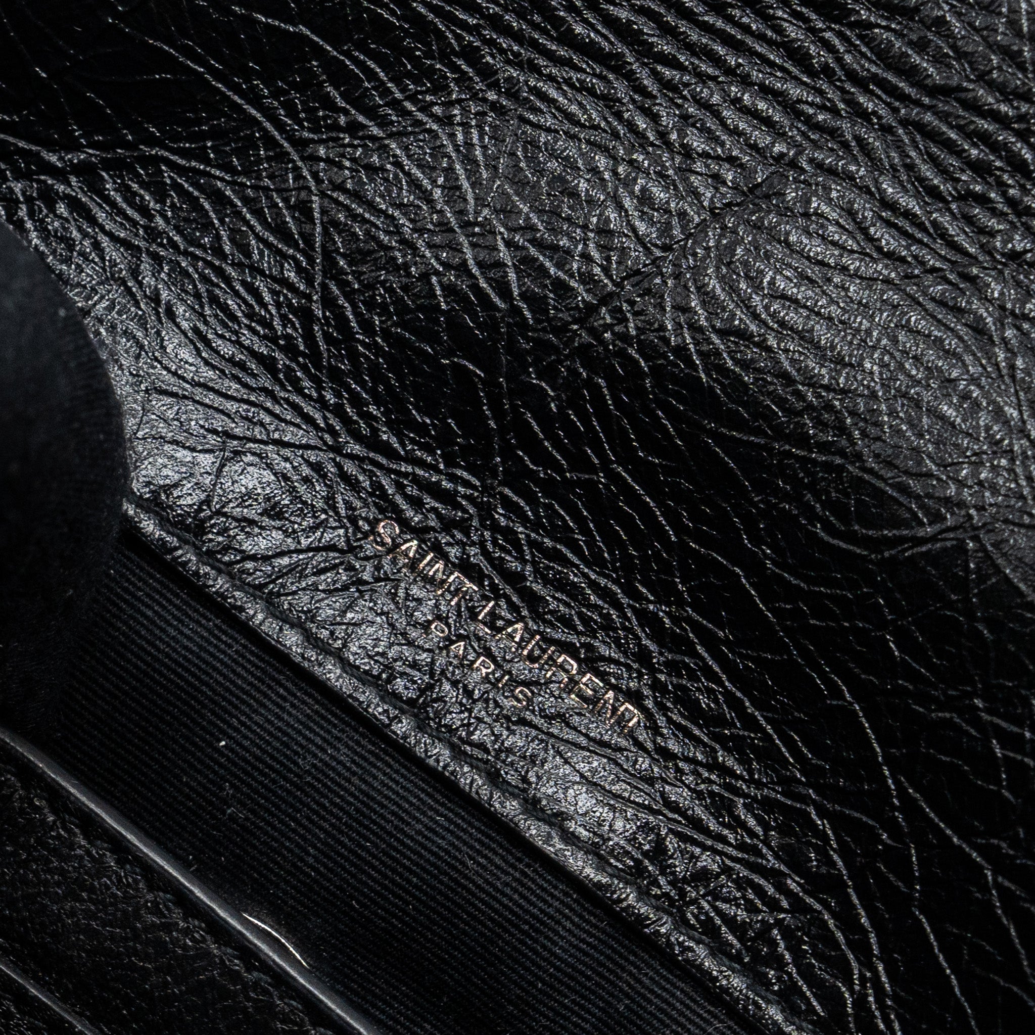 SAINT LAURENT/YSL NIKI BABY BAG VINTAGE CALFSKIN BLACK RUTHENIUM HARDWARE