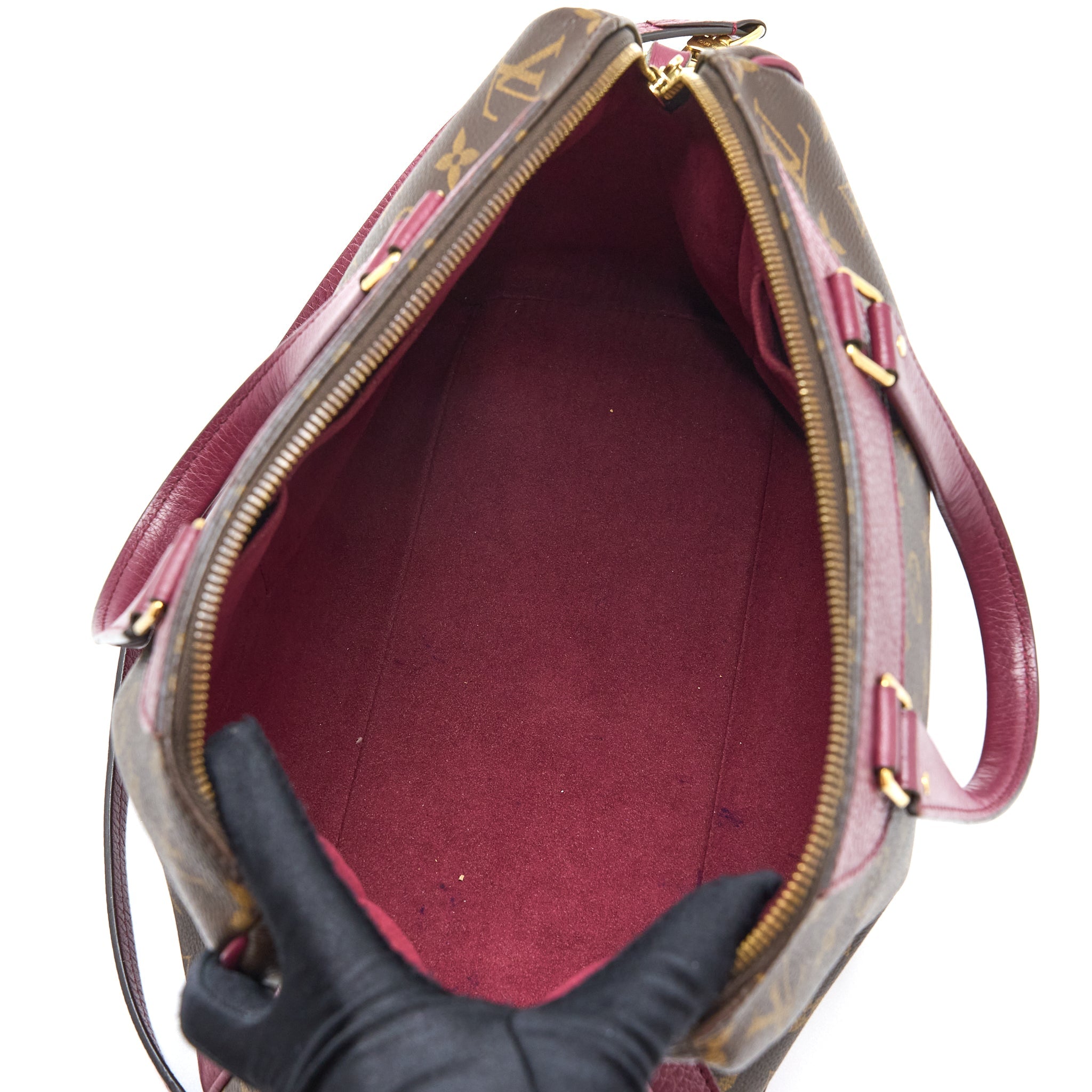 LOUIS VUITTON TOP HANDLE CROSSBODY TOTE BAG MONOGRAM CANVAS GHW