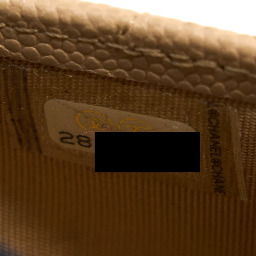 CHANEL CLASSIC CARD HOLDER CAVIAR DARK BEIGE GHW