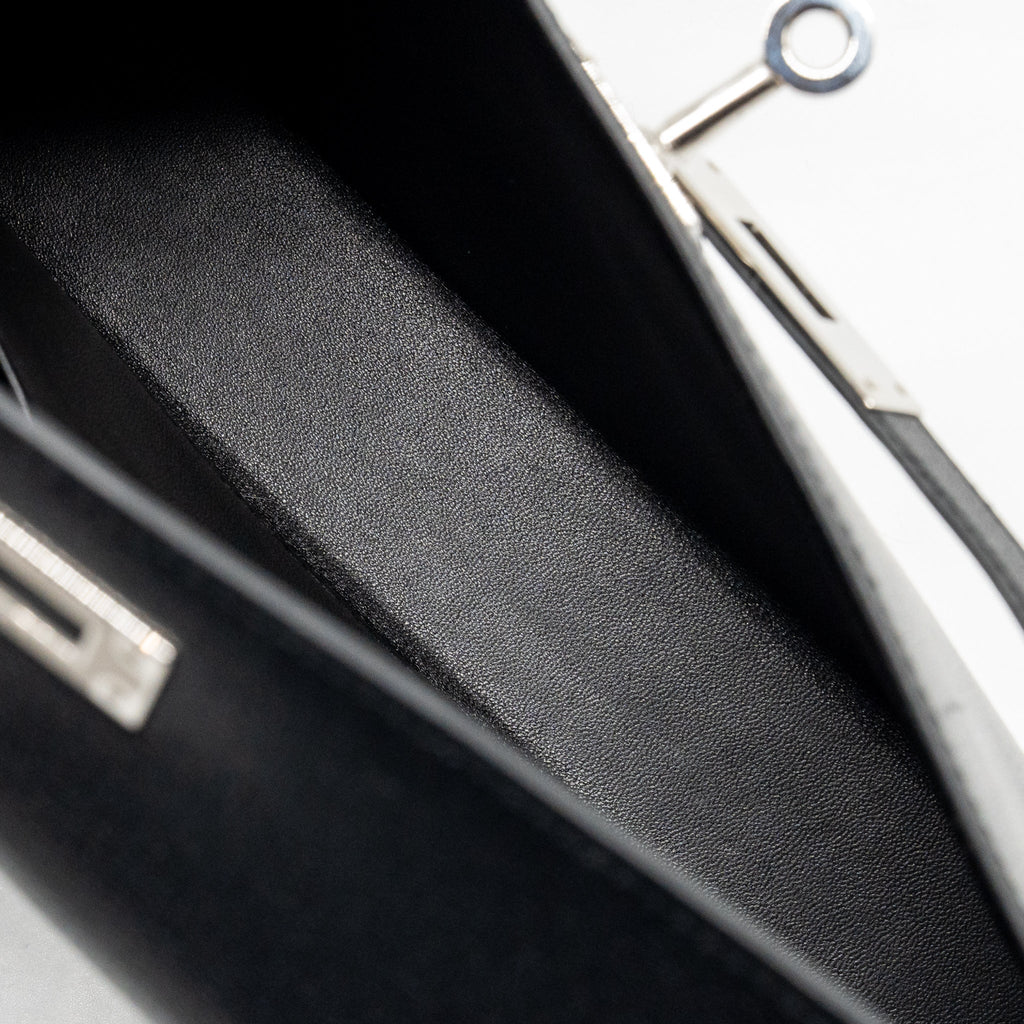 HERMES KELLY ELAN CHÈVRE CHAMKILA BLACK SHW