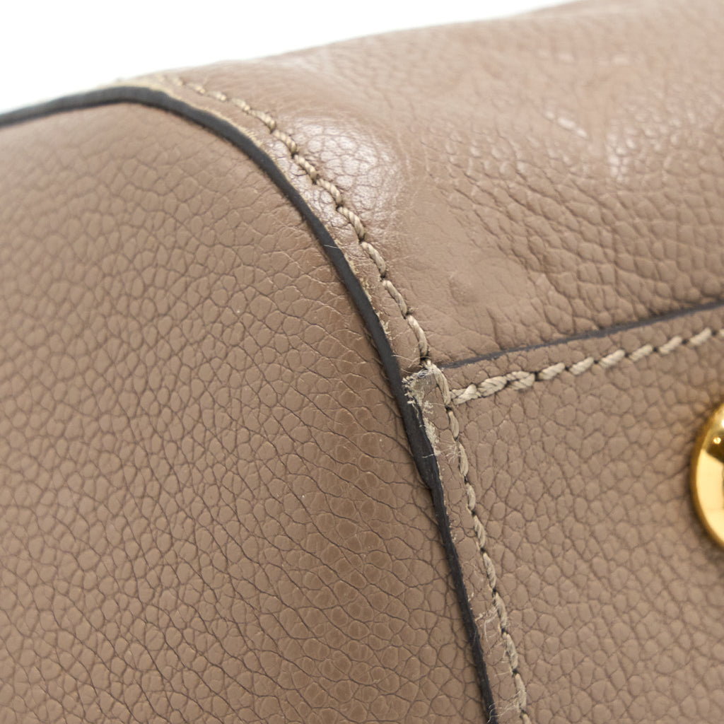 LOUIS VUITTON MONTAIGNE MM MONOGRAM EMPREINTE DARK BEIGE GHW