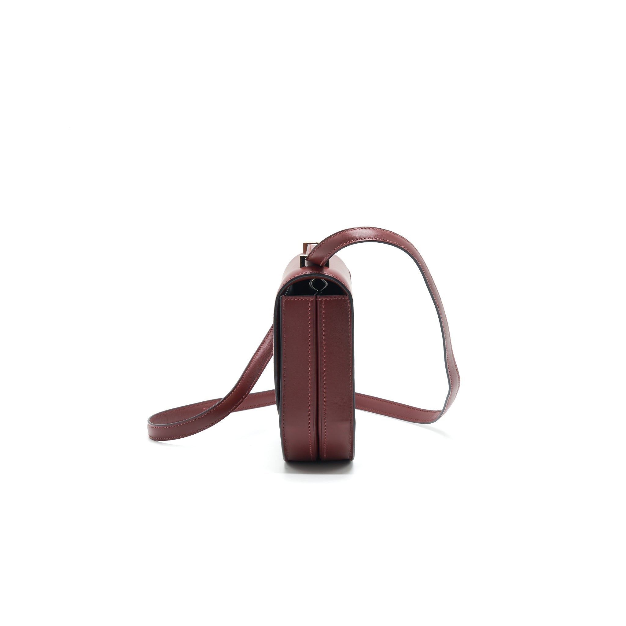 HERMES MASAIQUE 24 MINI BAG VEAU MONSIEUR 55 ROUGE H SHW